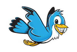 Graphic of a blue bird
